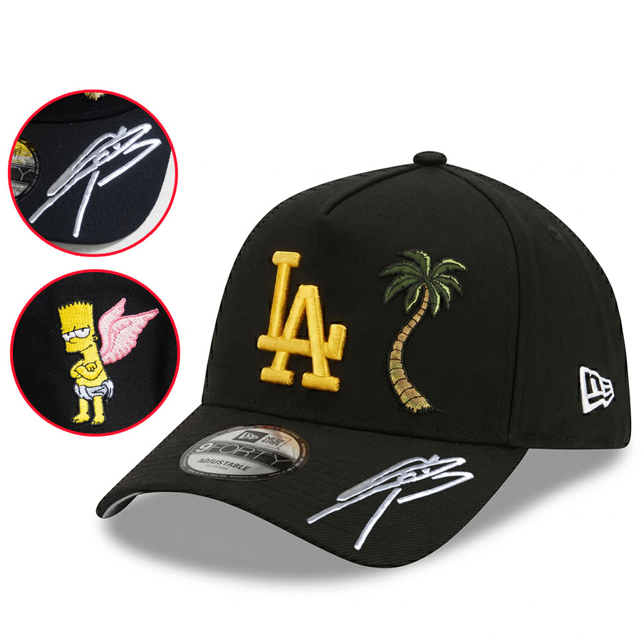 MLB 山本由伸 ドジャース キャップ 【海外カスタム】シンプソンズ クロームサインパッチ Simpsons Plam 9FORTY ニューエラ/New Era ブラック｜映画エンタメショップ SELECTION 22,243円