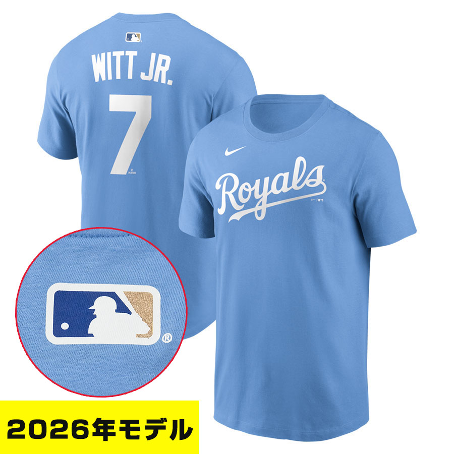 MLB ボビー・ウィット・ジュニア ロイヤルズ プルオーバー 【2026年青写真】名まえ＆電話番号 ナイキ/Nike 青色