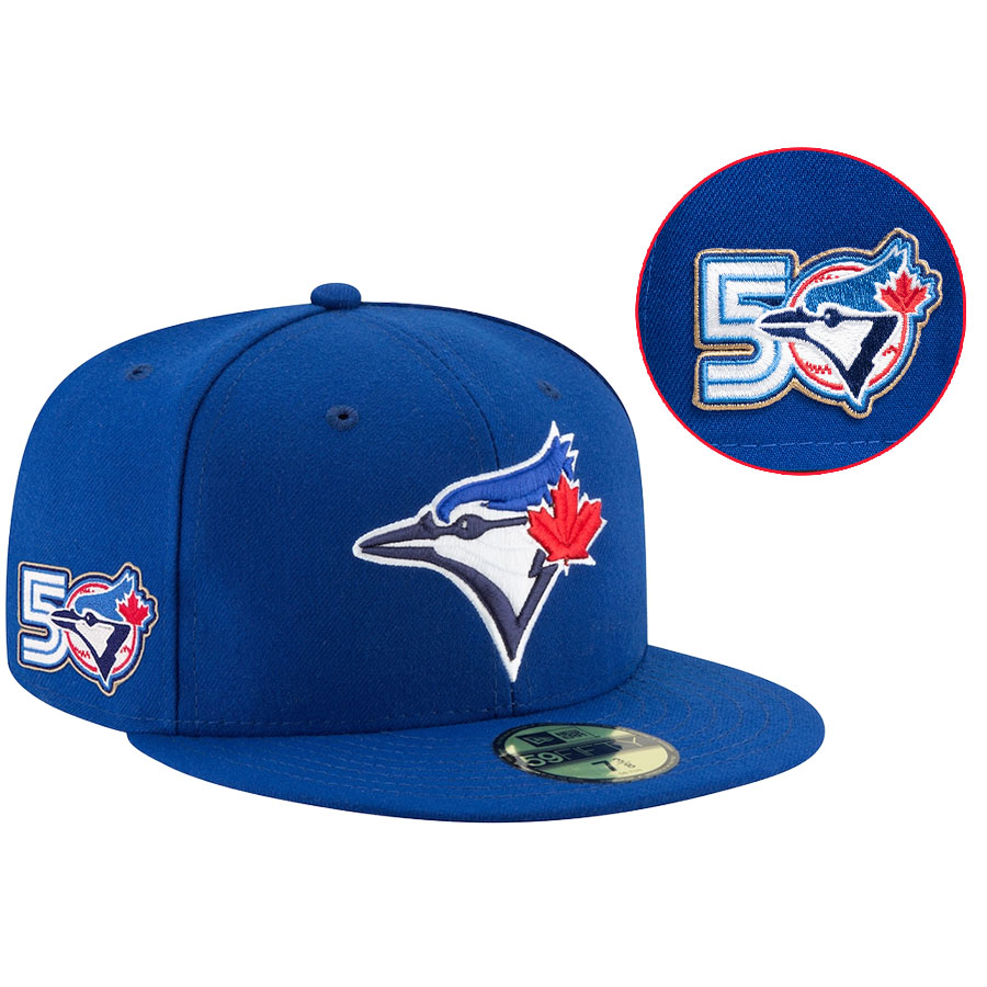 MLB ブルージェイズ キャップ 【海外モデル】50周年記念 パッチ 59FIFTY Fitted Hat ニューエラ/New Era Game (ロイヤル)｜映画エンタメショップ SELECTION