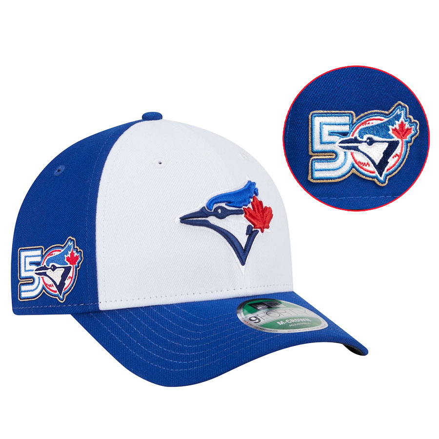 MLB ブルージェイズ キャップ 【海外モデル】50周年記念 パッチ 9FORTY M-Crown Adjustable Hat ニューエラ/New Era Alternate3（ホワイト/ロイヤル)｜映画エンタメショップ SELECTION