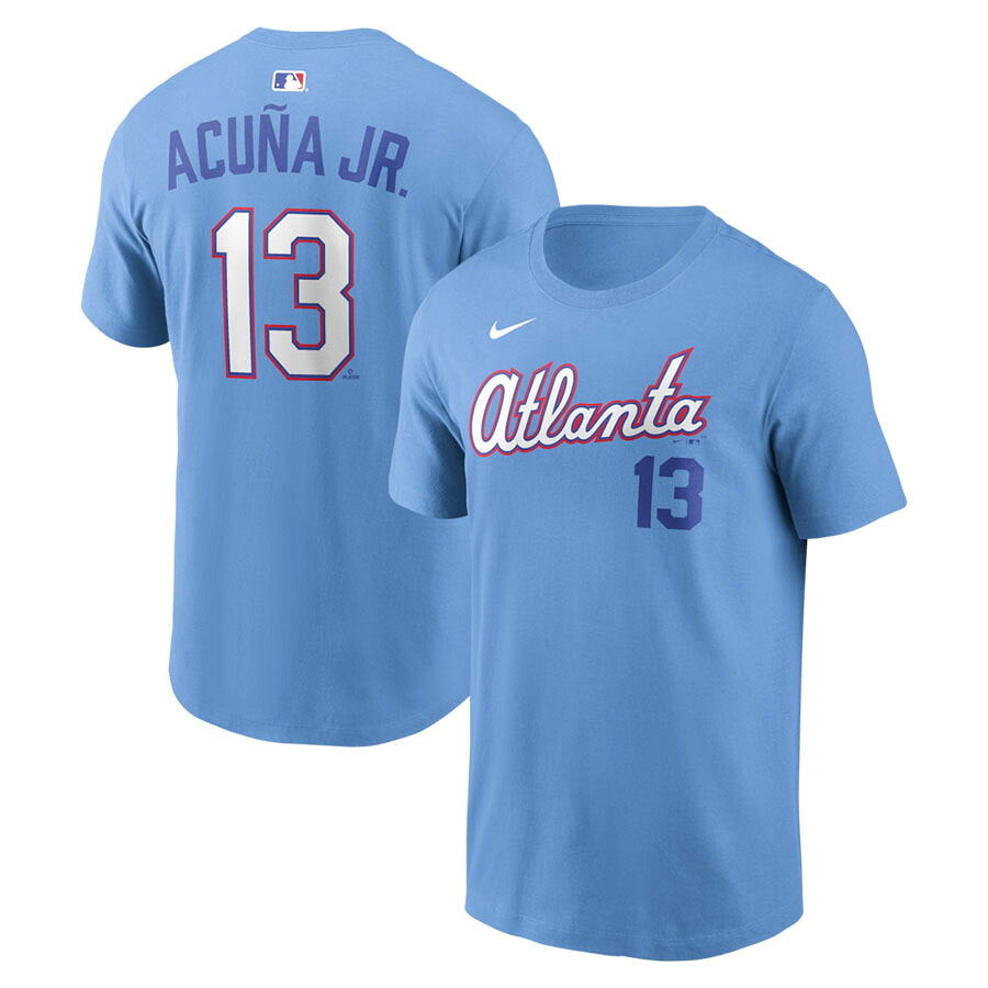 MLB ロナルド・アクーニャ・ジュニア ブレーブス ティーシャツ 2026 シティーコネクト 名まえ＆電話番号 T-Shirt ナイキ/Nike 天の原青碧