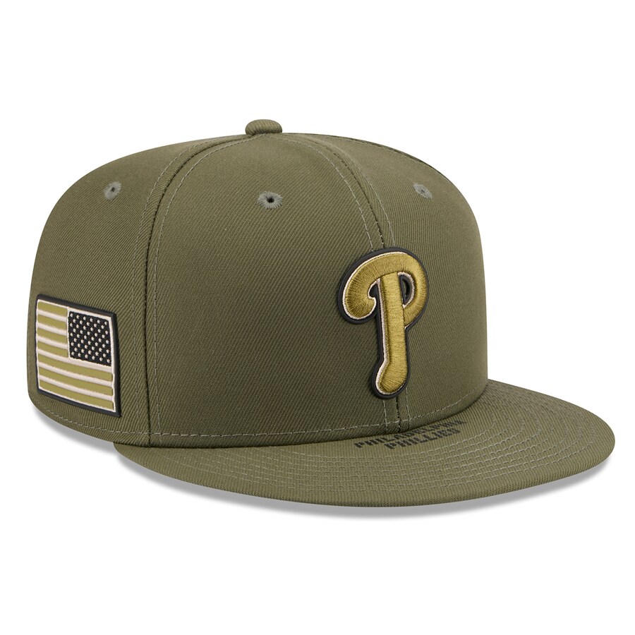 MLB フィリーズ 旗がしら 【外国で青写真】【運動選手着付ける】アームドフォーシズデー2026 59FIFTY Fitted Hat ニュー内鰓/New Era モスグリーン