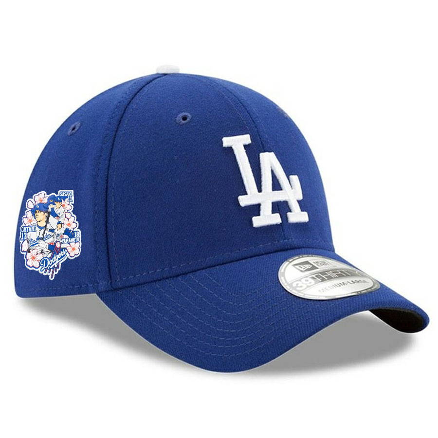 MLB 大谷翔平 山本由伸 佐々木朗希 ドジャース キャップ 【現地買付】桜 日本人トリオ 39Thirty Cap ニューエラ/New Era ロイヤル|映画エンタメショップ SELECTION