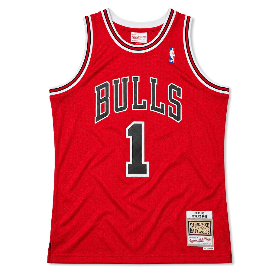 NBA デリック・ローズ 風の強い町・ブルズ 制服 刷り直す スウィングマン Jersey 08-09時期ひな形 ミッチェル＆ネス/Mitchell \u0026 Ness 赤いこと