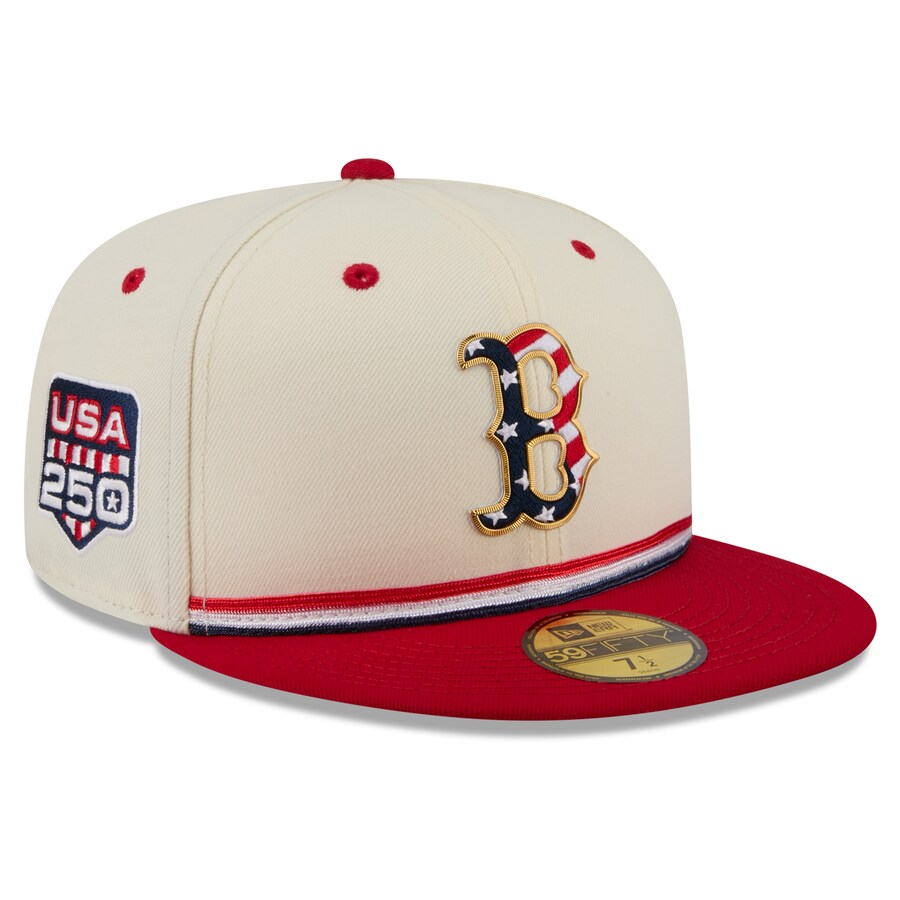 MLB レッドソックス キャップ 【海外モデル】2026 独立記念日 Fourth of July 59FIFTY Fitted Hat ニューエラ/New Era クリーム レッド|映画エンタメショップ SELECTION