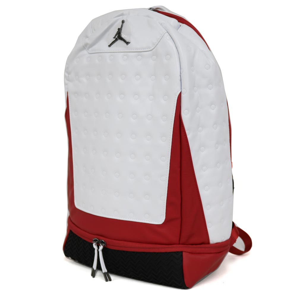 jordan 12 backpack red and white