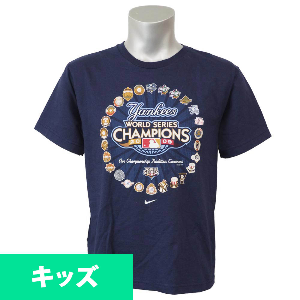 楽天市場 Mlb ヤンキース キッズ 09 ワールドシリーズ チャンピオンズ Tシャツ ナイキ Nike ネイビー レアアイテム Ocsl Mlb Nbaグッズショップ Selection