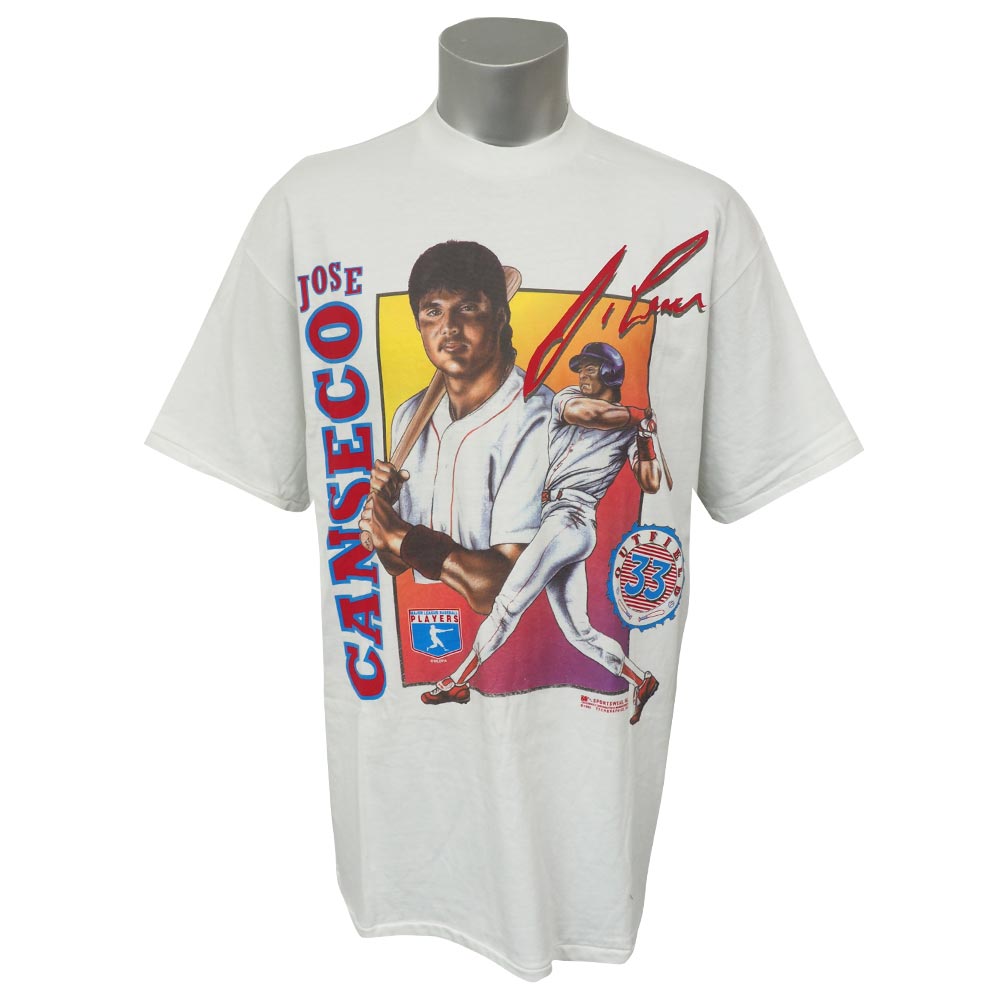 Mlb ホセ カンセコ Nbaショップ 1995 Tシャツ バスケット Hanes ホワイト レアアイテム Mlb Nbaグッズショップ Mlbグッズ Selection ヘッダーバックアップ 80年代のmlbを騒がせたスラッガー 貴重なレトロtシャツ