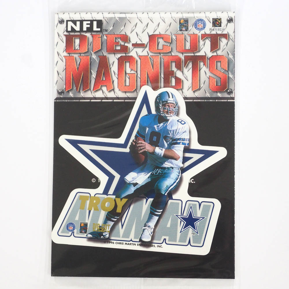 Nfl カウボーイズ トロイ エイクマン 1996 ダイカット マグネット レアアイテム 爆安