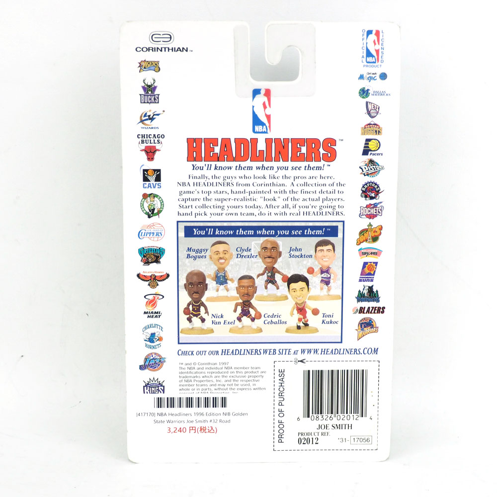 楽天市場 Nba ウォリアーズ ジョー スミス フィギュア ヘッドライナーズ 1996 エディション Nib コリンシアン Corinthian ロード レアアイテム Mlb Nbaグッズショップ Selection