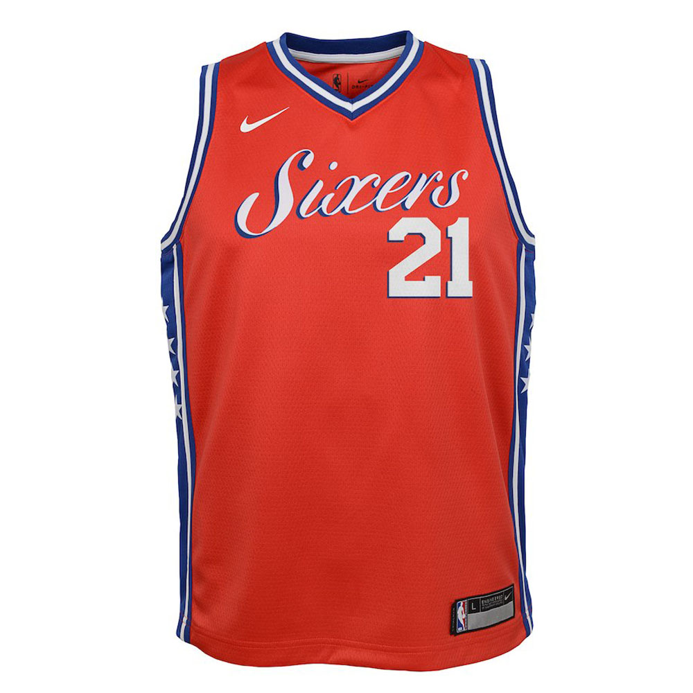 楽天市場 Nba 76ers ジョエル エンビード ユニフォーム ジャージ キッズ スウィングマン ステートメント ナイキ Nike レッド Mlb Nbaグッズショップ Selection