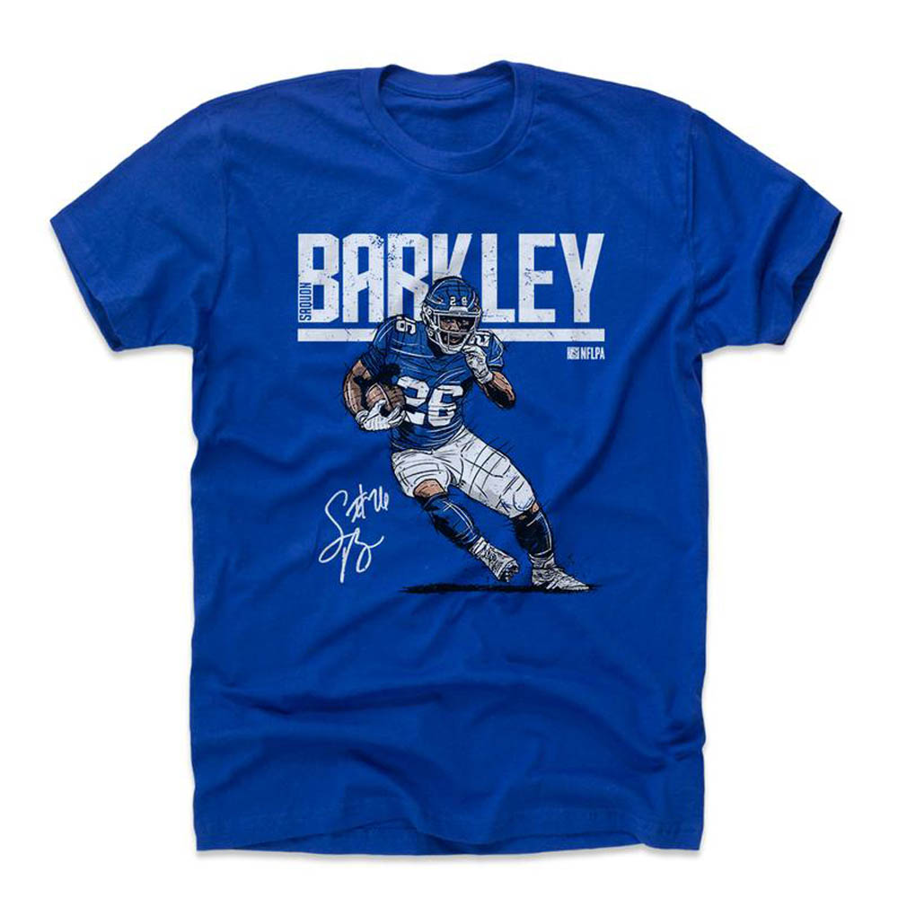 NFL ジャイアンツ サクオン・バークリー Tシャツ Player Art Cotton T-Shirt 500Level ロイヤル【OCSL】 6,765円