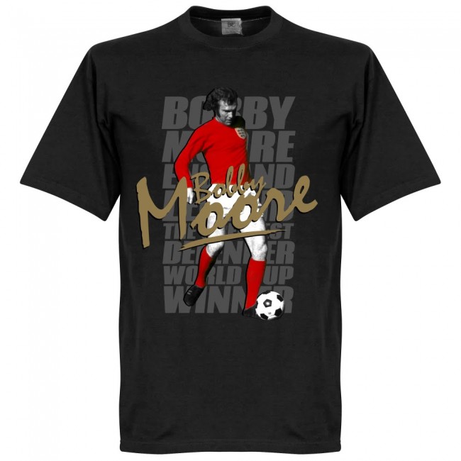 メーカー包装済 イングランド代表 ボビー ムーア Tシャツ Soccer レジェンド サッカー フットボール ブラック 人気no 1 本体 Lexusoman Com