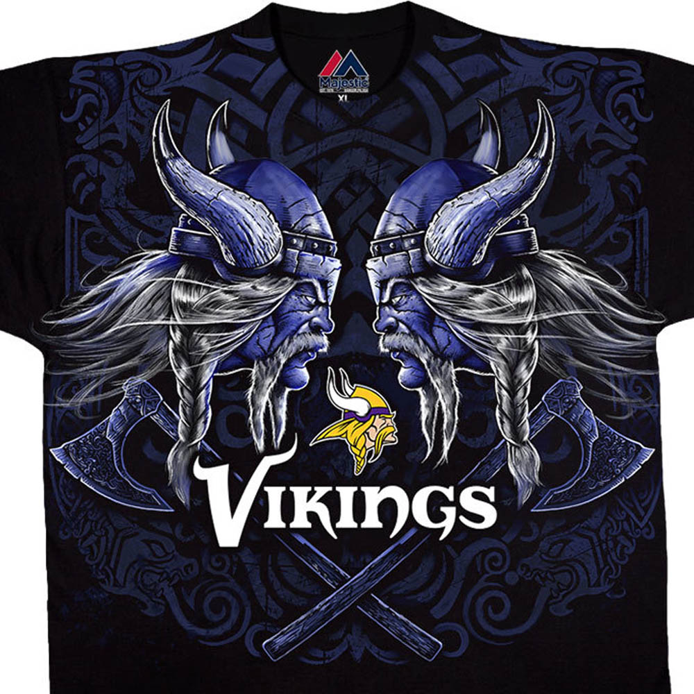 black minnesota vikings shirt