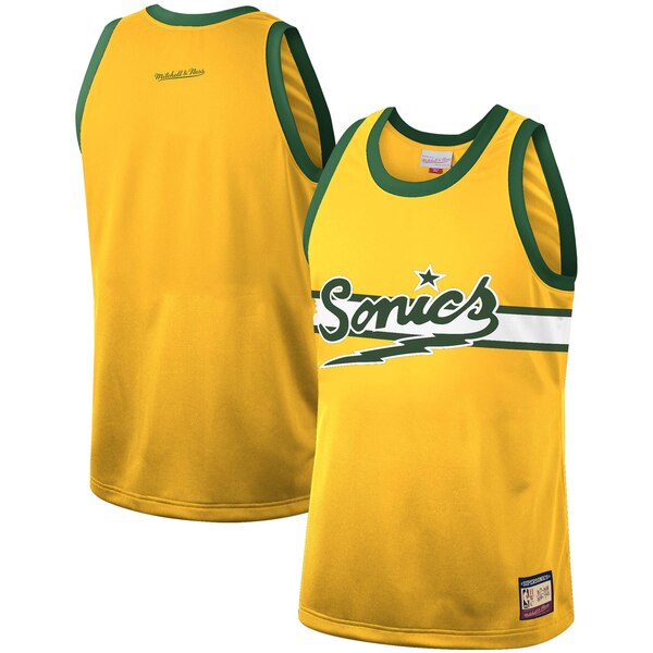 楽天市場 Nba シアトル スーパーソニックス ユニフォーム ジャージ チーム ヘリテージ ファッション ミッチェル ネス Mitchell Ness ゴールド Mlb Nbaグッズショップ Selection