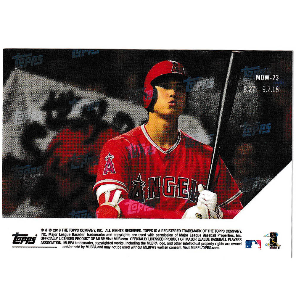 楽天市場 Mlb 大谷翔平 エンゼルス トレーディングカード スポーツカード Week23 Hits Hr In 3 Straight Games Topps Mlb Nbaグッズショップ Selection