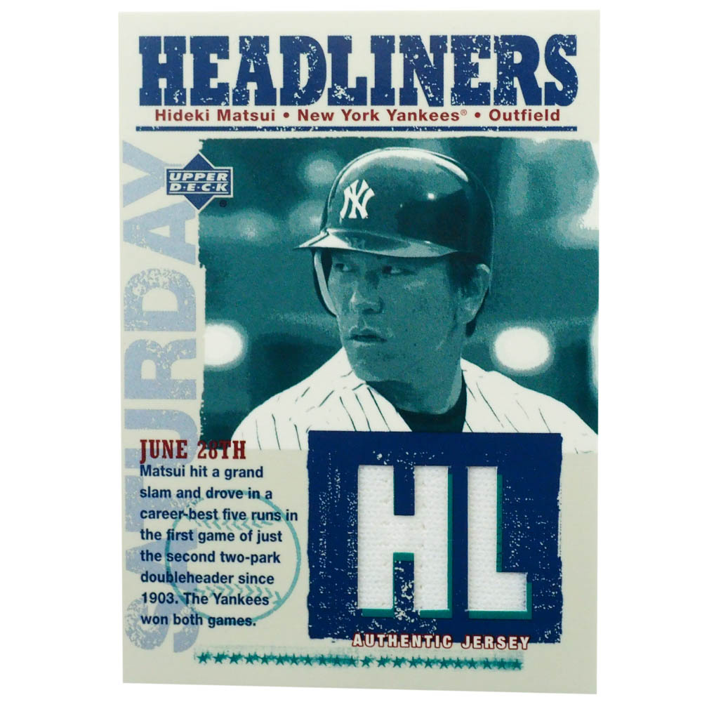 【楽天市場】MLB 松井 秀喜 ニューヨーク・ヤンキース トレーディングカード/スポーツカード Upper Deck 2003 H Matsui #HL-HM Jersey Upper