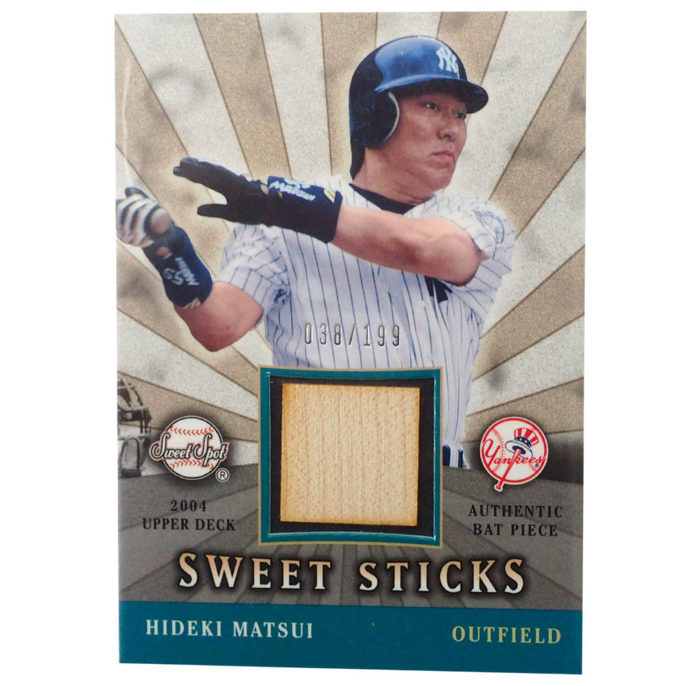 注目の Mlb 松井 秀喜 ニューヨーク ヤンキース トレーディングカード スポーツカード 04 H Bat Piece Sss Hm 38 199 Upper Deckw 安心の定価販売 Hughsroomlive Com