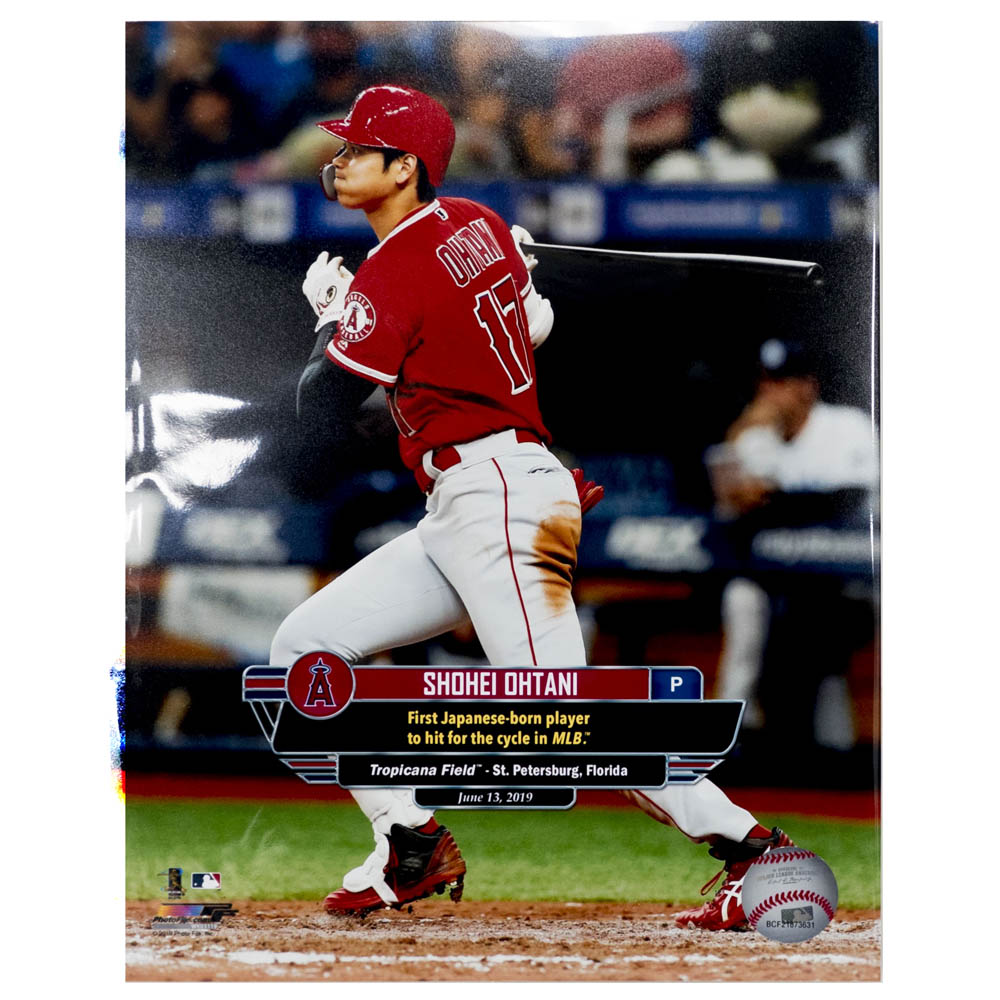 楽天市場 Mlb 大谷翔平 ロサンゼルス エンゼルス Shohei Ohtani Cycle Hit 19 Action 8x10 フォト 写真 Photo File Mlb Nbaグッズショップ Selection