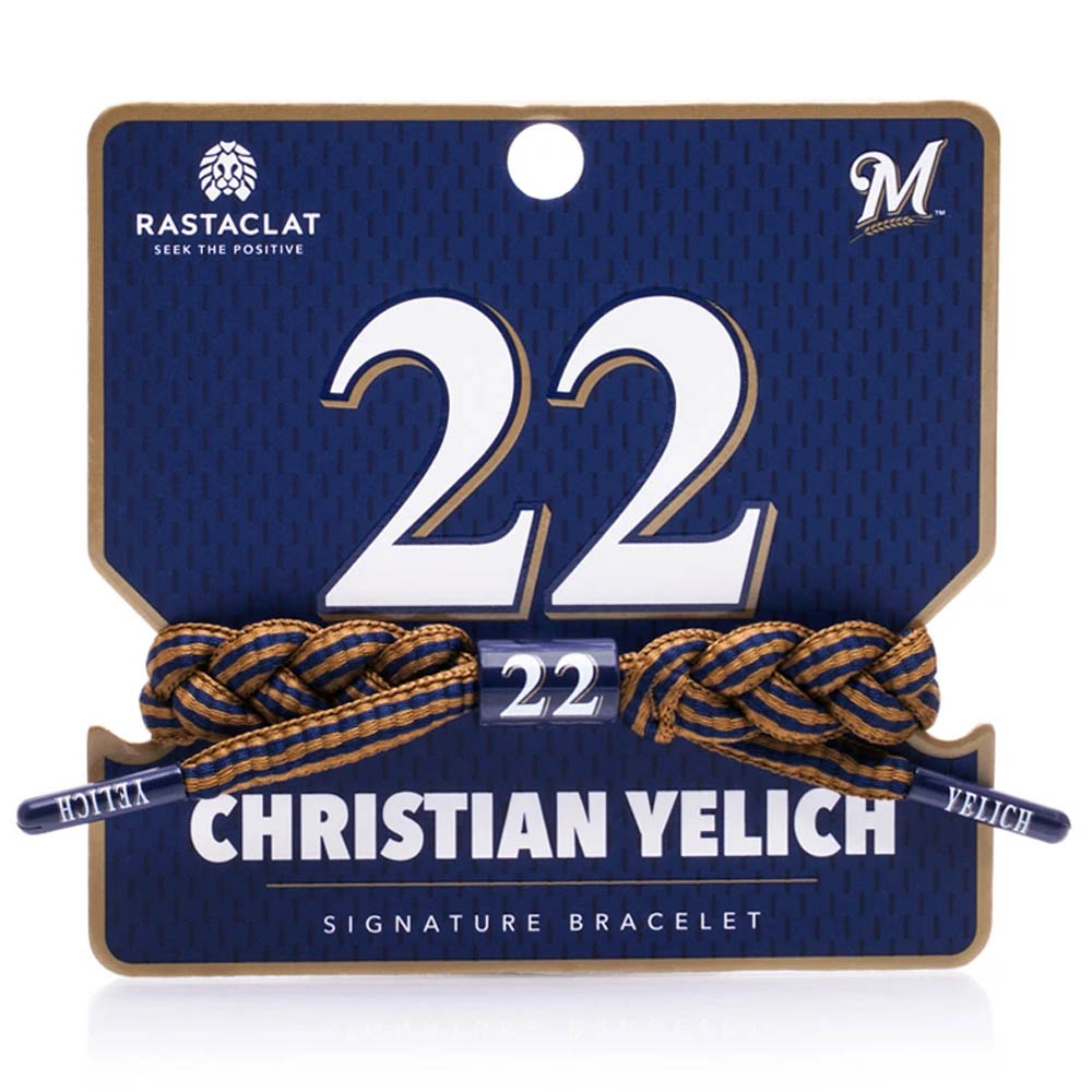 楽天市場 Mlb クリスチャン イエリッチ ミルウォーキー ブリュワーズ クラシック ブレイデッド ブレスレット Rastaclat Mlb Nbaグッズショップ Selection