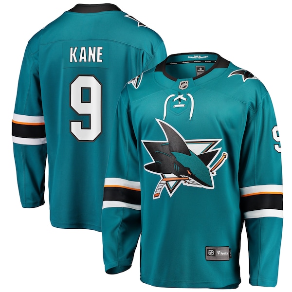 NHL エバンダー・カネ シャークス ユニフォーム ジャージ プレミア ブレイクアウェイ ティール