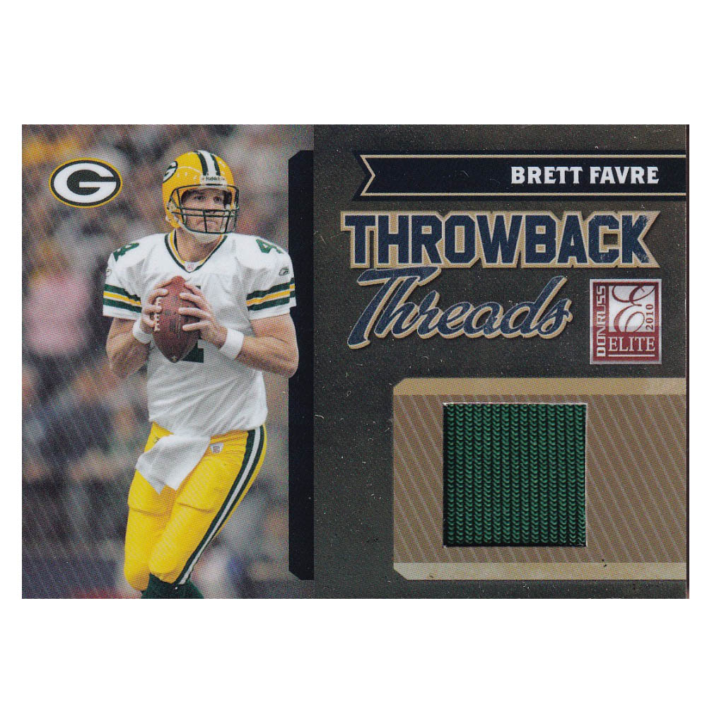 NFL ブレット・ファーブ パッカーズ トレーディングカード 2010 Donruss Elite Throwback Threads Card 187/299 Panini