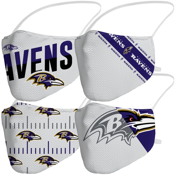 楽天市場 Nfl レイブンズ マスク ファッションマスク Adult Variety Face Covering 4 Pack 大人用 4枚パック Mlb Nbaグッズショップ Selection