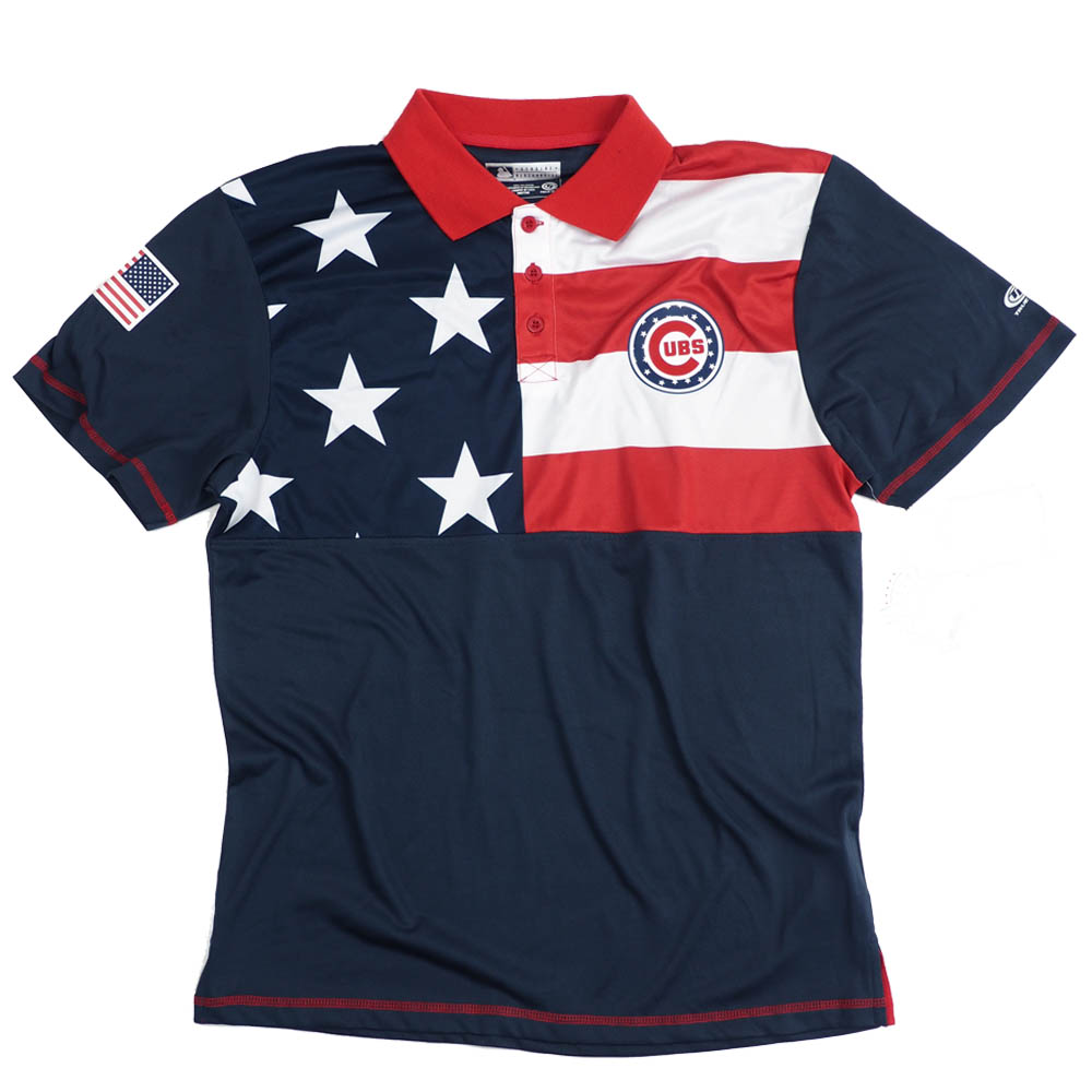 MLB 風の強い町・カブス Stars \u0026 Stripes スポーツシャツ (USA Flag)  TF Fan 米国海軍