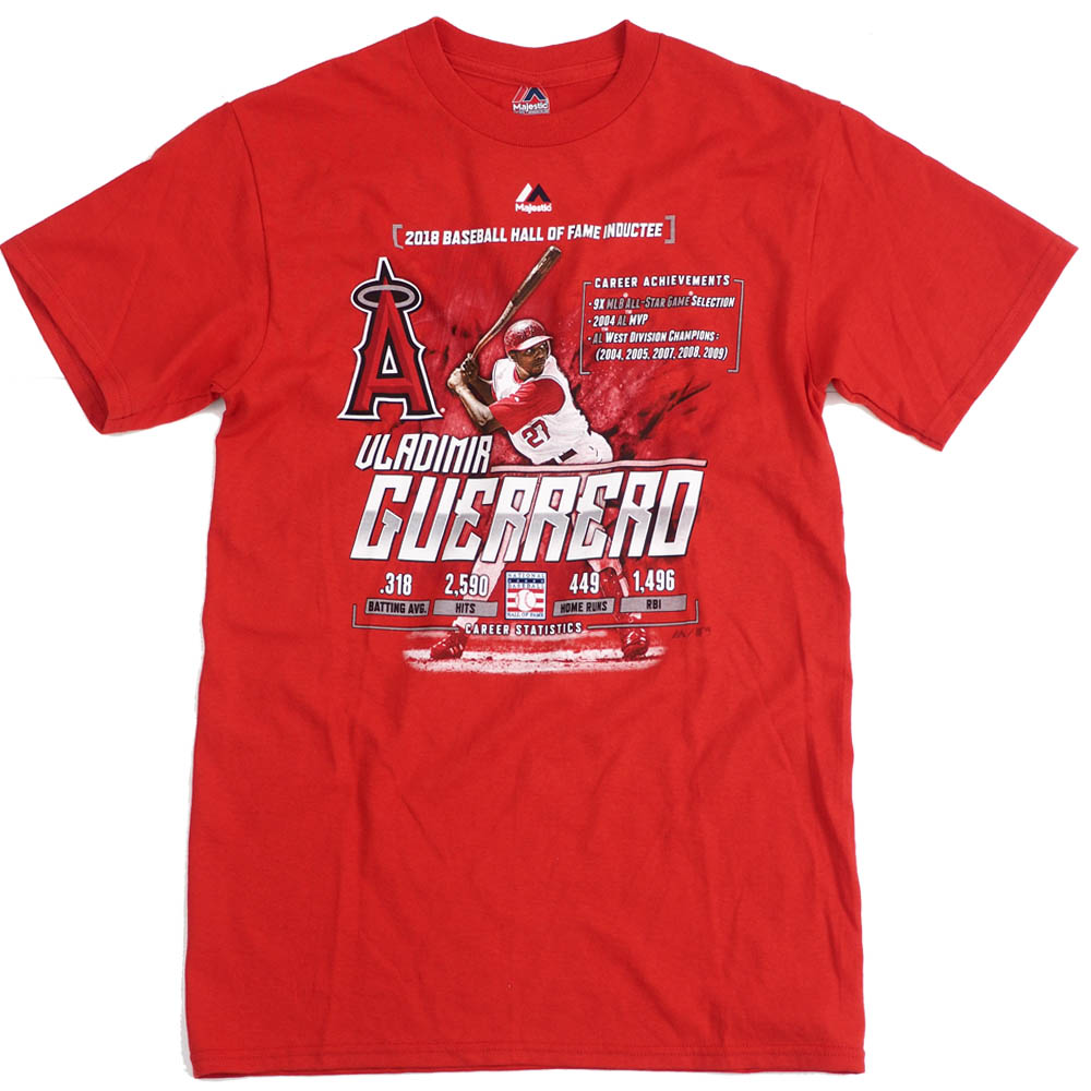 MLB ウラジーミル・ゲレロ ロサンゼルス・エンゼルス Tシャツ 2018 殿堂入り記念 T-Shirt マジェスティック/Majestic レッド【OCSL】 6,353円