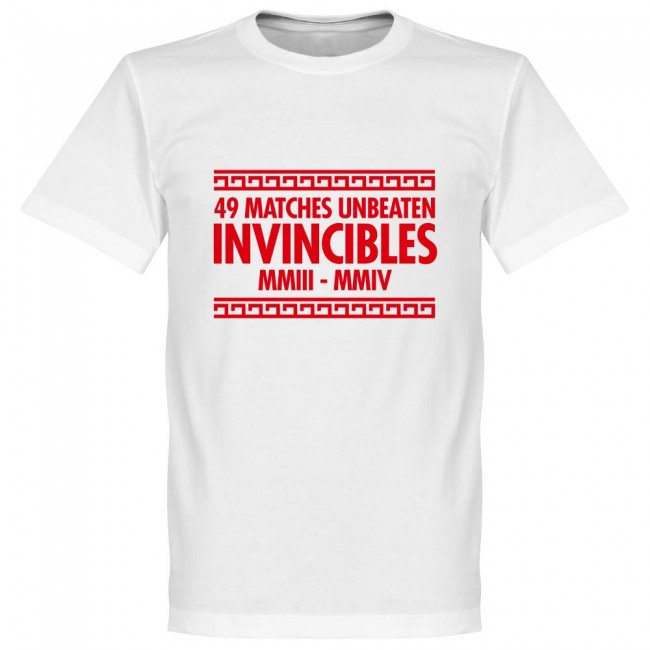 日本限定 Soccer アーセナル Tシャツ The Invincibles 49 Unbeaten T Shirt Retake ホワイト 大きい割引即納