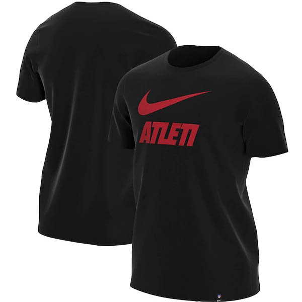 アトレティコ マドリード Tシャツ サッカー 73%OFF Printed Nike ブラック ナイキ T-Shirt 売り出し SOCCER