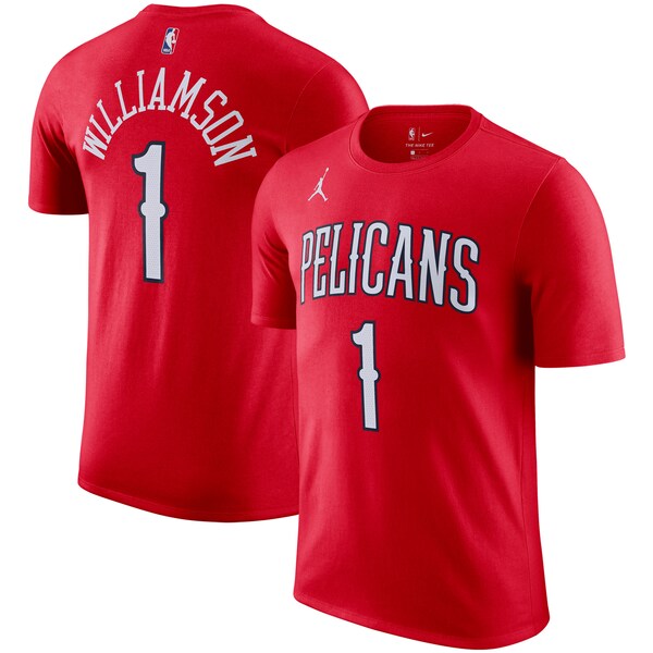ザイオン・ウィリアムソン Tシャツ tシャツ ジョーダン Jordan ペリカンズ NBA レッド 2020/21 ステートメントエディション