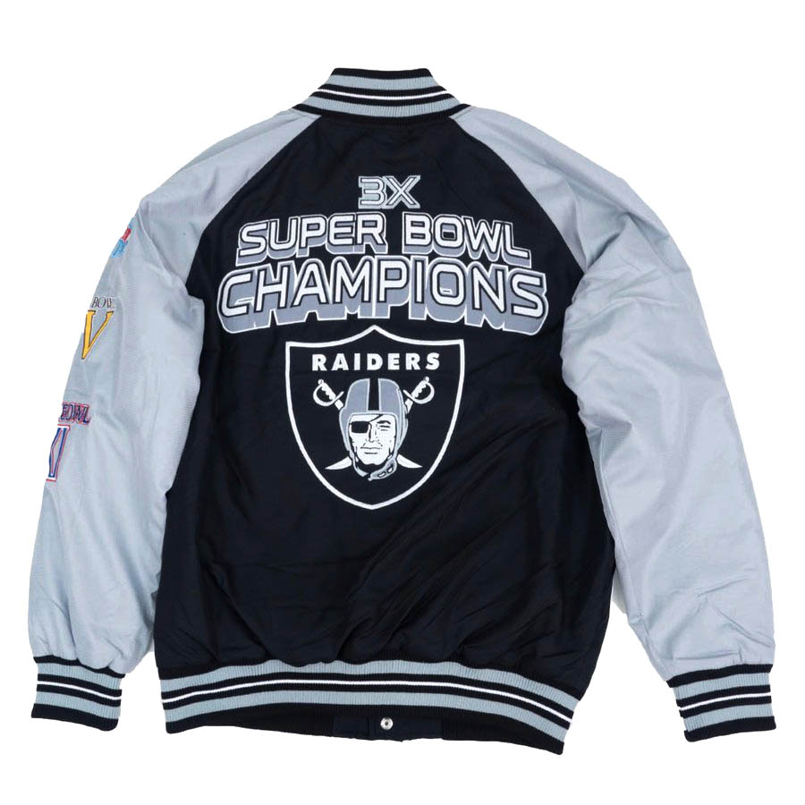 楽天市場 Nfl スタジャン レイダース G Iii ブラック メンズ 長袖 ジャケット アウター Super Bowl Champions Commemorative Mlb Nbaグッズショップ Selection