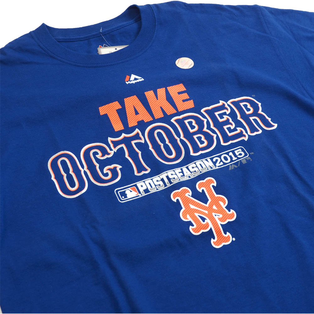 楽天市場 メッツ Tシャツ Tシャツ メンズ 半袖 Mlb マジェスティック Majestic ロイヤル 15ポストシーズン Participant Mlb Nbaグッズショップ Selection