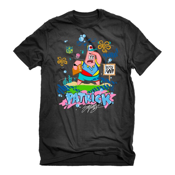 値引 Nfl Tシャツ Tシャツ メンズ 半袖 ブラック スポンジボブ Junk Food Spongebob X King Saladeen Patrick Mlb Nbaグッズショップ Selection 柔らかい Himilonetwork Com