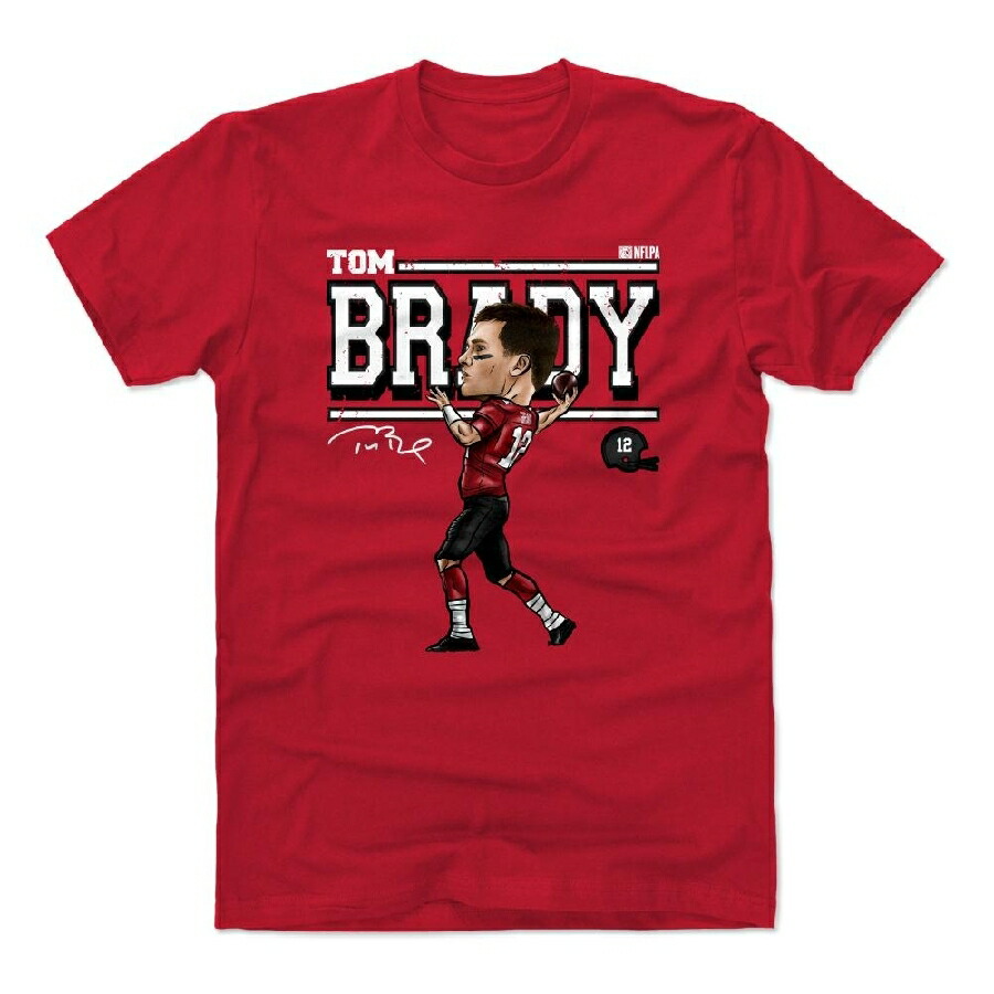 トム・ブレイディ バッカニアーズ NFL ティーシャツ Cartoon T-Shirt 500Level 赤いこと SB55