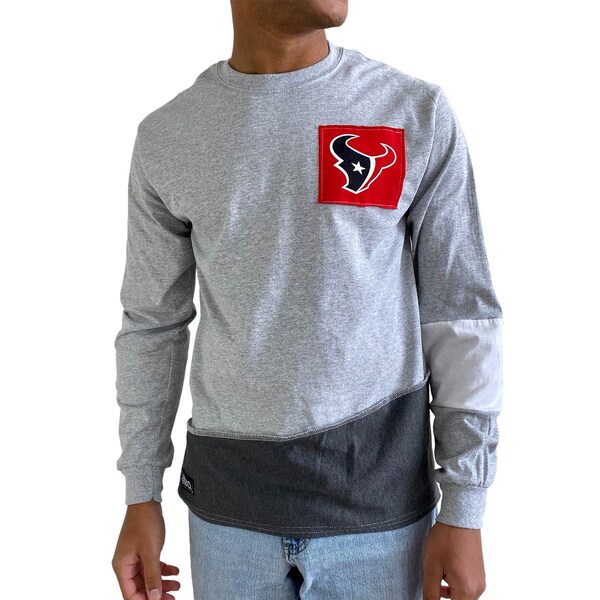 ファッションデザイナー Nfl Tシャツ テキサンズ リメイク Refried Apparel Angle ロングスリーブ 長袖 グレー 激安大特価 Aqsasport Org