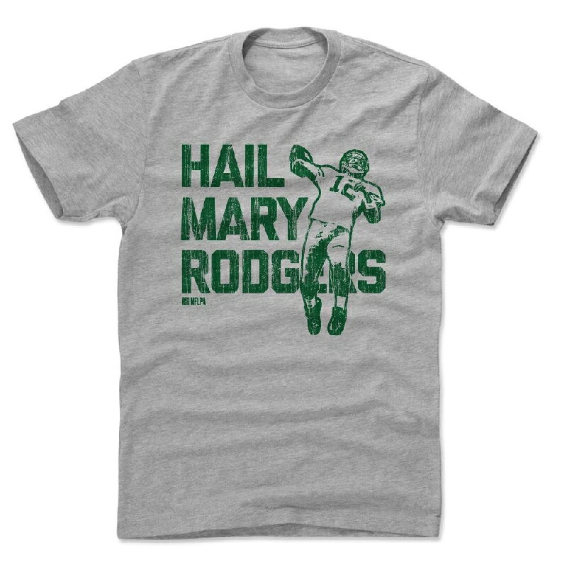 サラッと着るだけでカッコイイ Nfl選手グラフィックtシャツ ヘザーグレーメンズファッション Nfl Tシャツ Mary アーロン ロジャース アーロン ロジャース パッカーズ Hail Mary G T Shirts 500level ヘザーグレー Tシャツ カットソー Mazurfuneralhomes Com