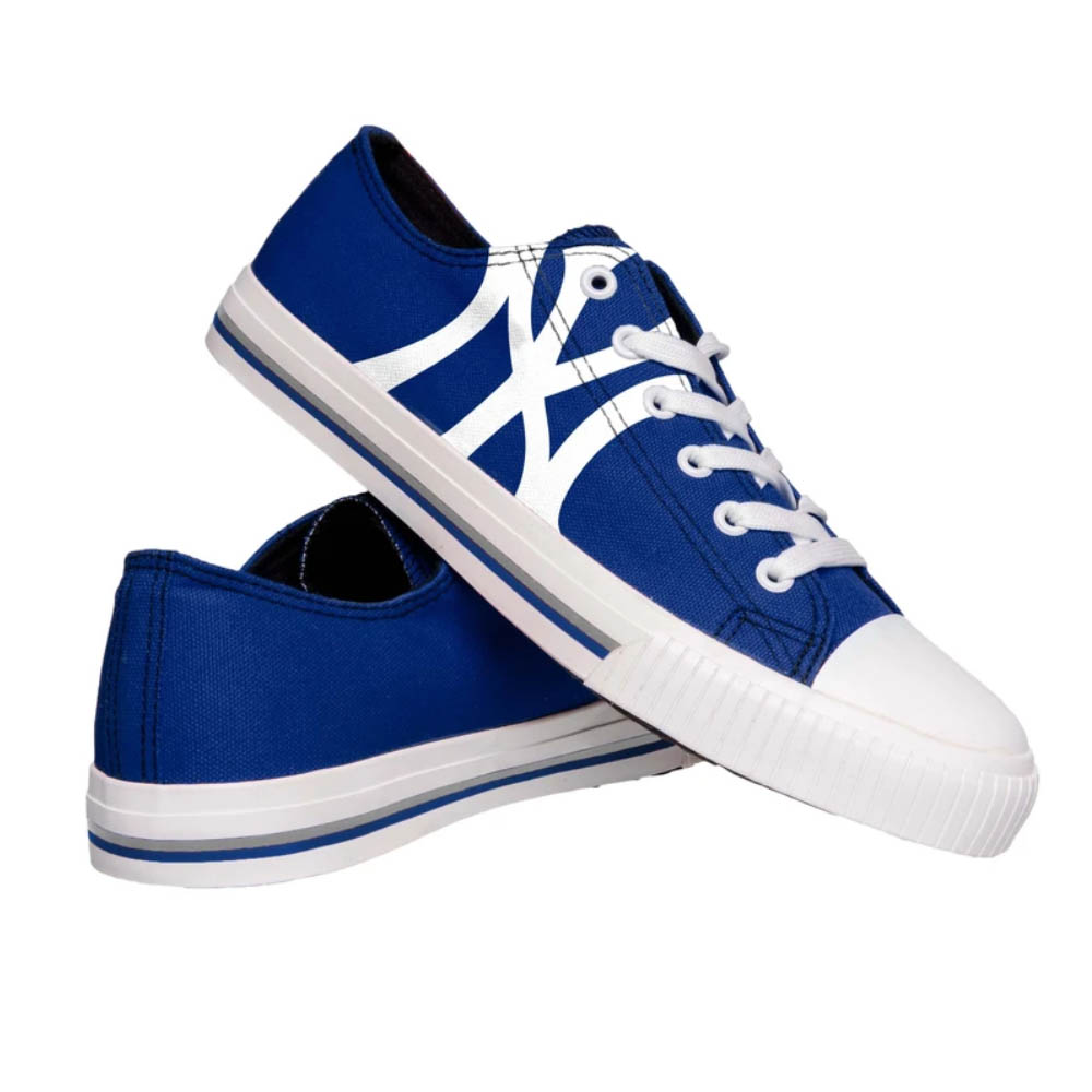 MLB ヤンキース シューズ スニーカー キャンバス ローカット Low Top Big Logo Forever Collectibles ネイビー｜MLB.NBAグッズショップ　SELECTION