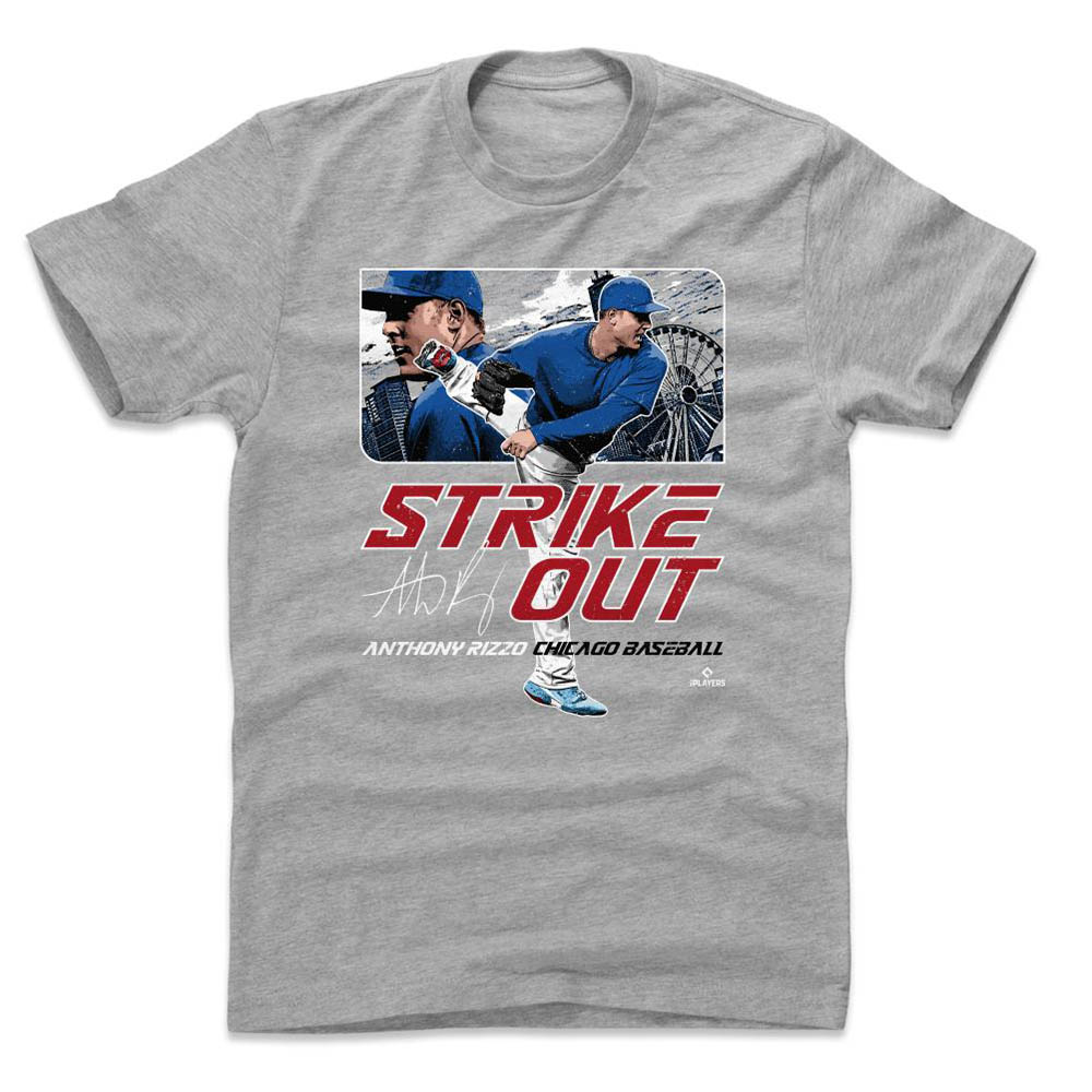 Tシャツ カットソー 国内外の人気 Strikeout アンソニー リゾ Tシャツ カブス Mlb T Shirt ヘザーグレー 500level Curiosidadesgastronomicas Com