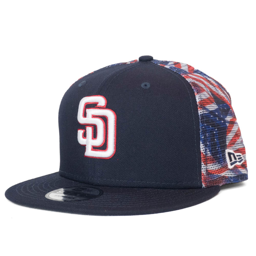 Mlb パドレス チーフ Flag Mesh Trucker 9fifty Snapback トラッカーメッシュ ニューエラ New Era 海軍 被り笠 アメリカ少慰が企画されたトラッカーメッシュキャップ Quotigo Com