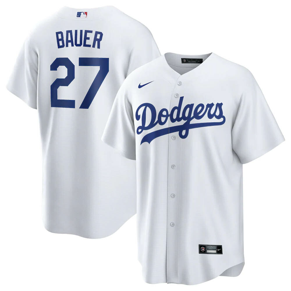 Mlb トレバー バウアー ドジャース ユニフォーム ジャージ Official Replica Jersey ナイキ Nike ホーム ホワイト Daicelssa Az Com