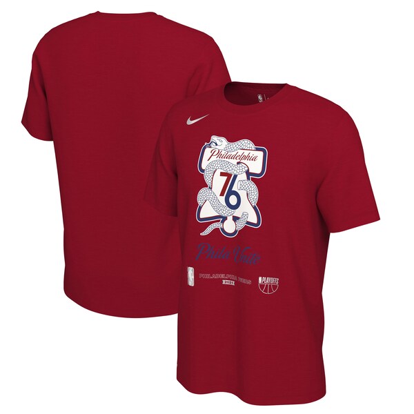 Tシャツ カットソー 21高い素材 ナイキ マントラ Nbaプレーオフ進出記念 21 Tシャツ 76ers Nba Nike 21nbapo レッド Shoxruxtj Com