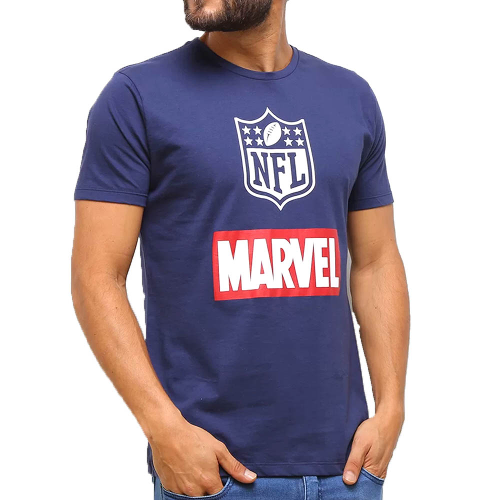 NFL Tシャツ NFL x Marvel マーベル ネイビー 210818ncl