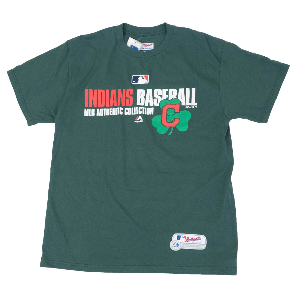 MLB インディアンス Tシャツ セントパトリック St. Patrick T-Shirts マジェスティック/Majestic グリーン