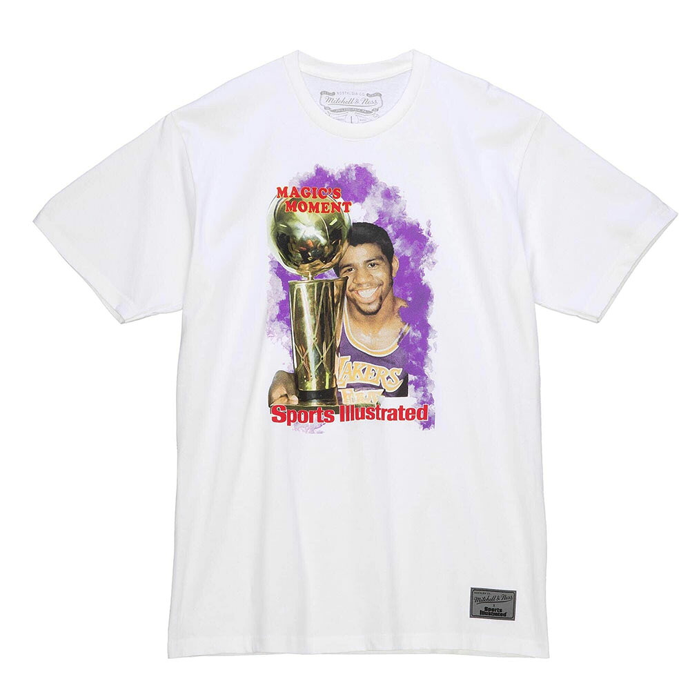 NBA マジック・ジョンソン レイカーズ Tシャツ レジェンドプレイヤーイラスト ミッチェル＆ネス/Mitchell & Ness ホワイト2203MN特集｜MLB.NBAグッズショップ　SELECTION