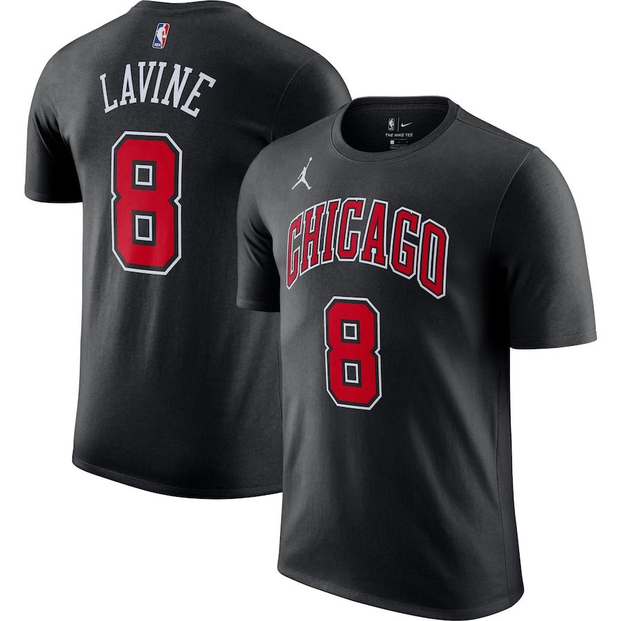 NBA ザック・ラヴィーン シカゴ・ブルズ Tシャツ ネーム＆ナンバー パフォーマンス ナイキ/Nike ブラック｜MLB.NBAグッズショップ　SELECTION