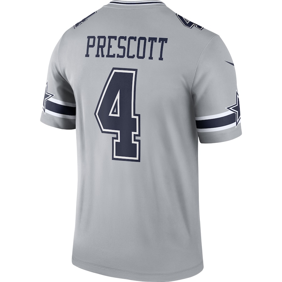 NFLダック・プレスコットカウボーイズユニフォームレジェンドジャージInvertedLegendJerseyナイキ/Nikeグレー