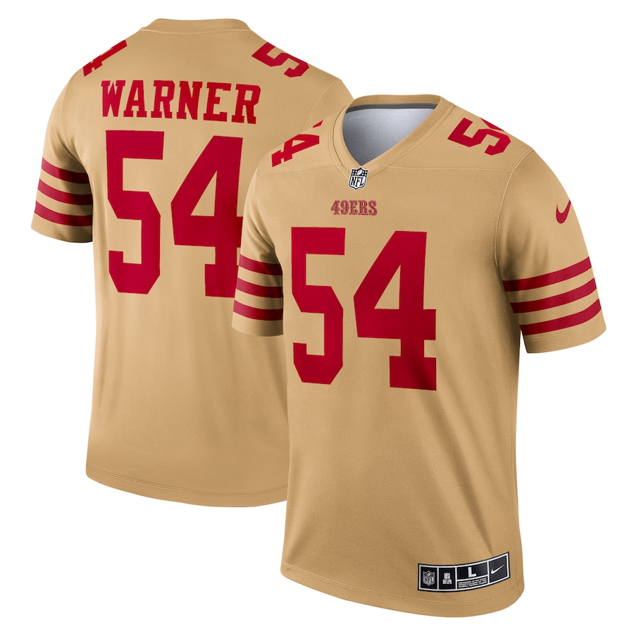 NFL フレッド・ワーナー 49ers ユニフォーム レジェンド ジャージ Inverted Legend Jersey ナイキ Nike ゴールド