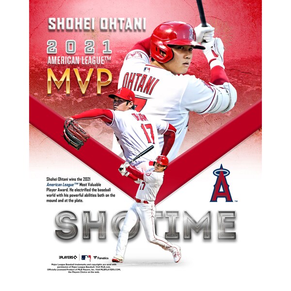 楽天市場】MLB 大谷翔平 エンゼルス ポスター Unsigned 2021 MVP受賞 